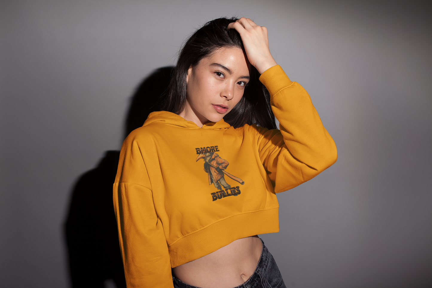 Bmore Bullies Crop Top Hoodie - Orioles Edition