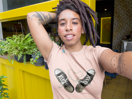 Chucks and Pearls T-Shirt – Show Your Support for Kamala Harris 2024